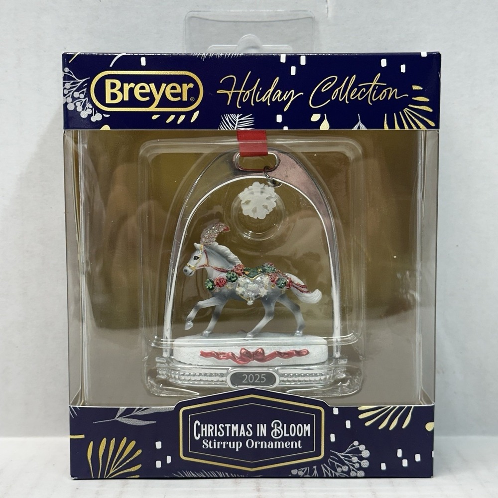Breyer NEW * Christmas in Bloom *‎ Stirrup Ornament 2025 Christmas Model Horse